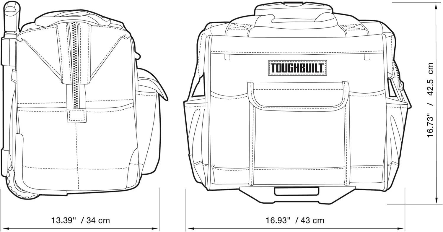 14-inch Rolling Bag, Tool Bag Organizer