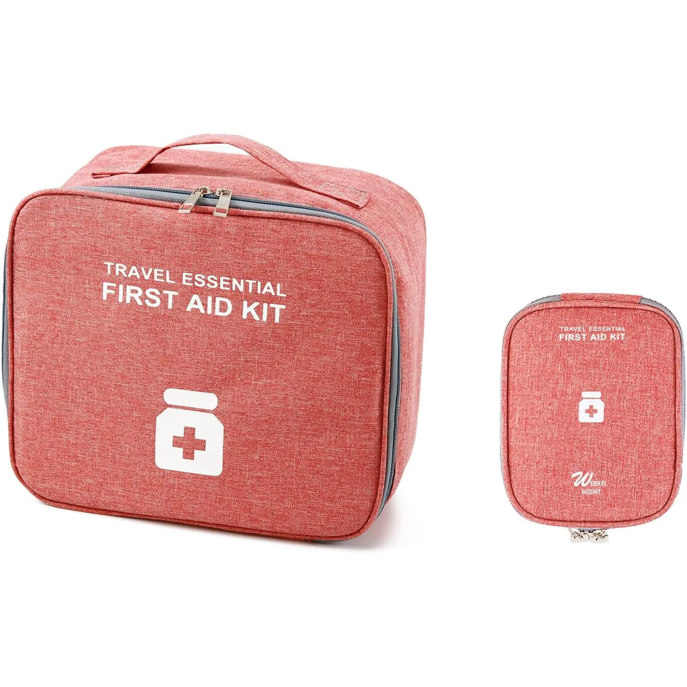 2-Pack: Household Medical Storage Bag with Outdoor Camping First Aid Kit Pill Case