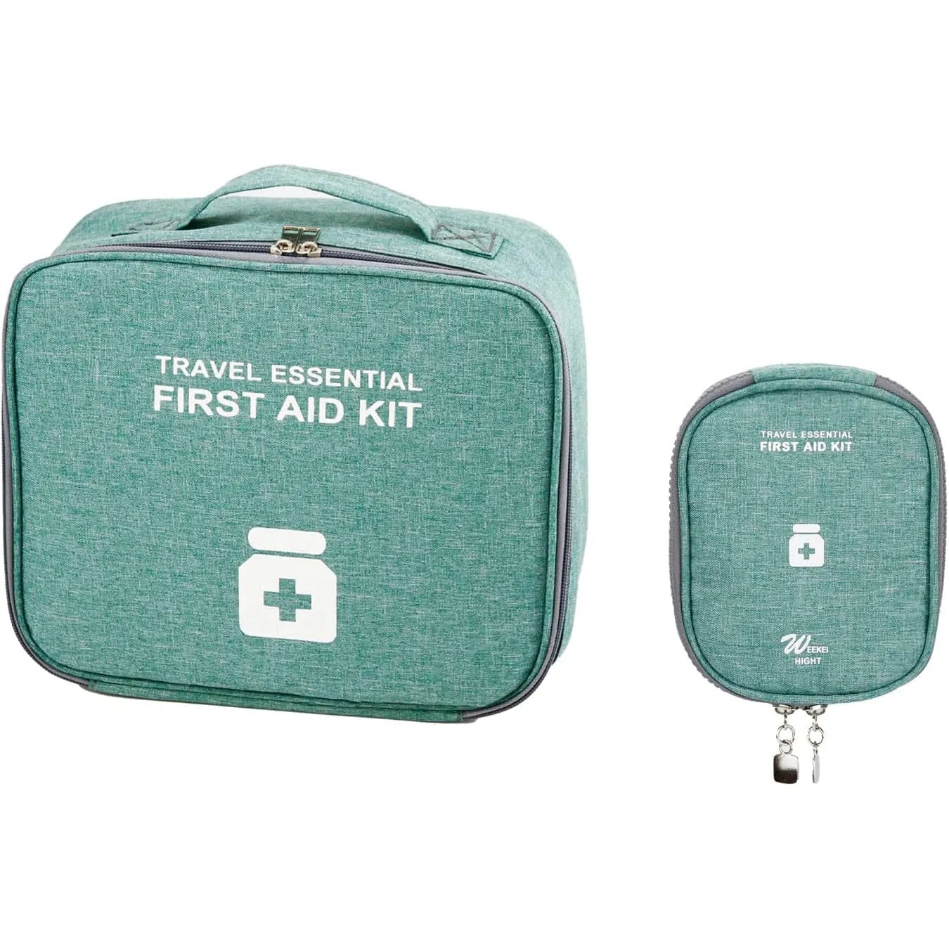 2-Pack: Household Medical Storage Bag with Outdoor Camping First Aid Kit Pill Case