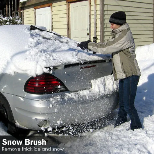 3-in-1 Snow Shovel with Ice Scraper and Snow Brush