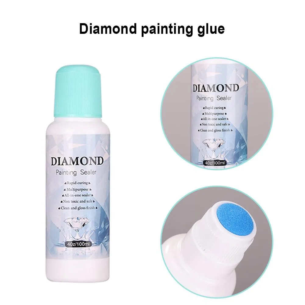 3x100ml Diamond Painting Sealer Conserver Permanent Hold Shine Effect Agent