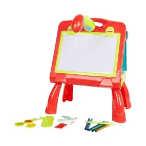 4 in 1 Children Educational Drawing Toy Painting Learning Table with Projector Toy for Age 3 