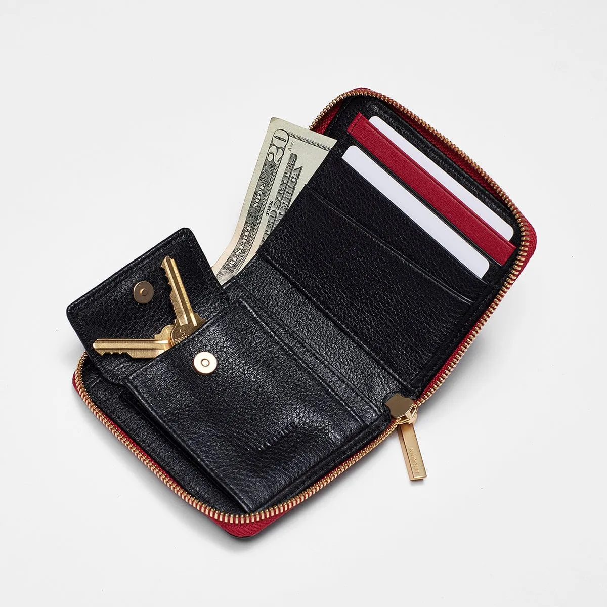 5 NORTH - Black/Brushed Gold Red Zip