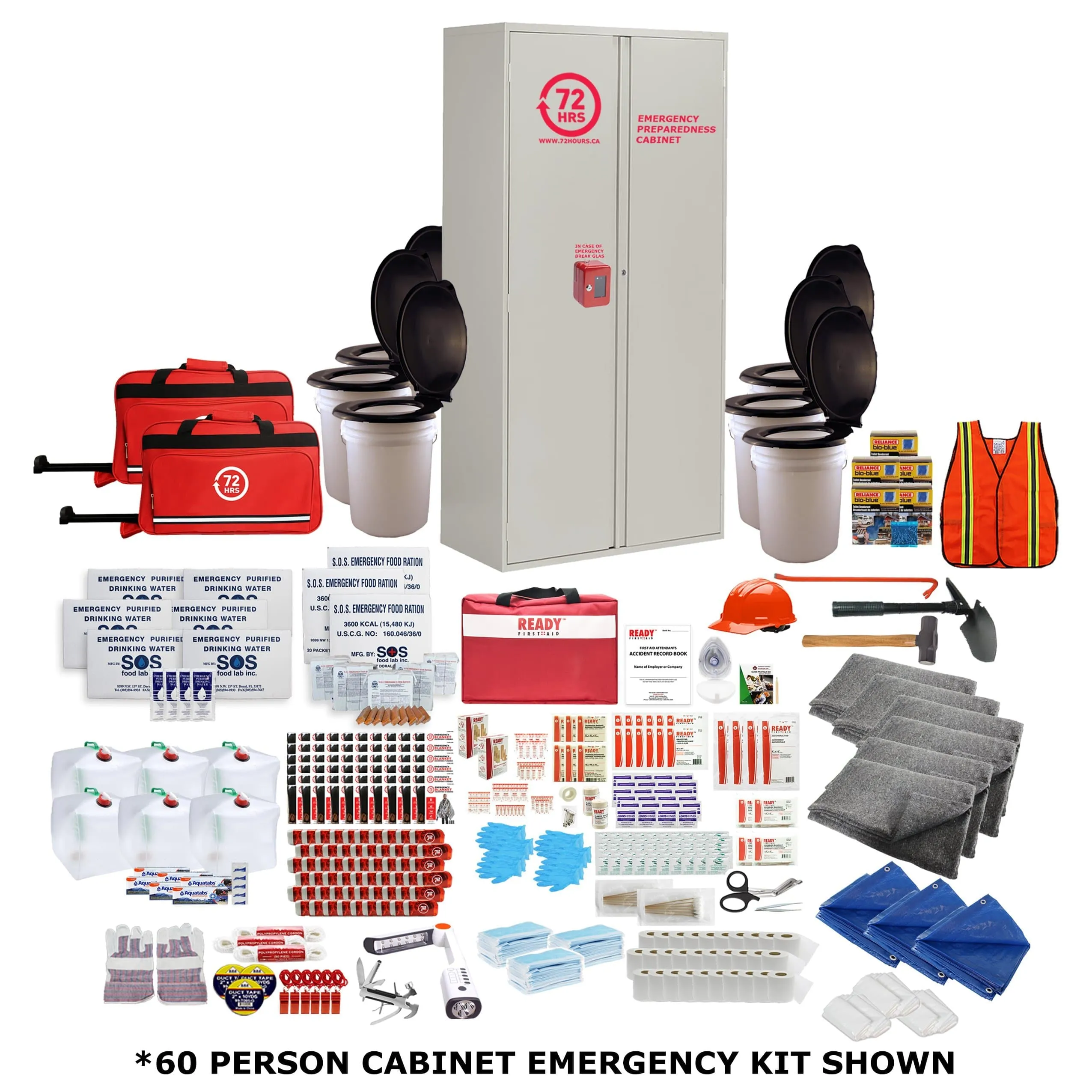 72HRS Cabinet Emergency Kit - 90 Person