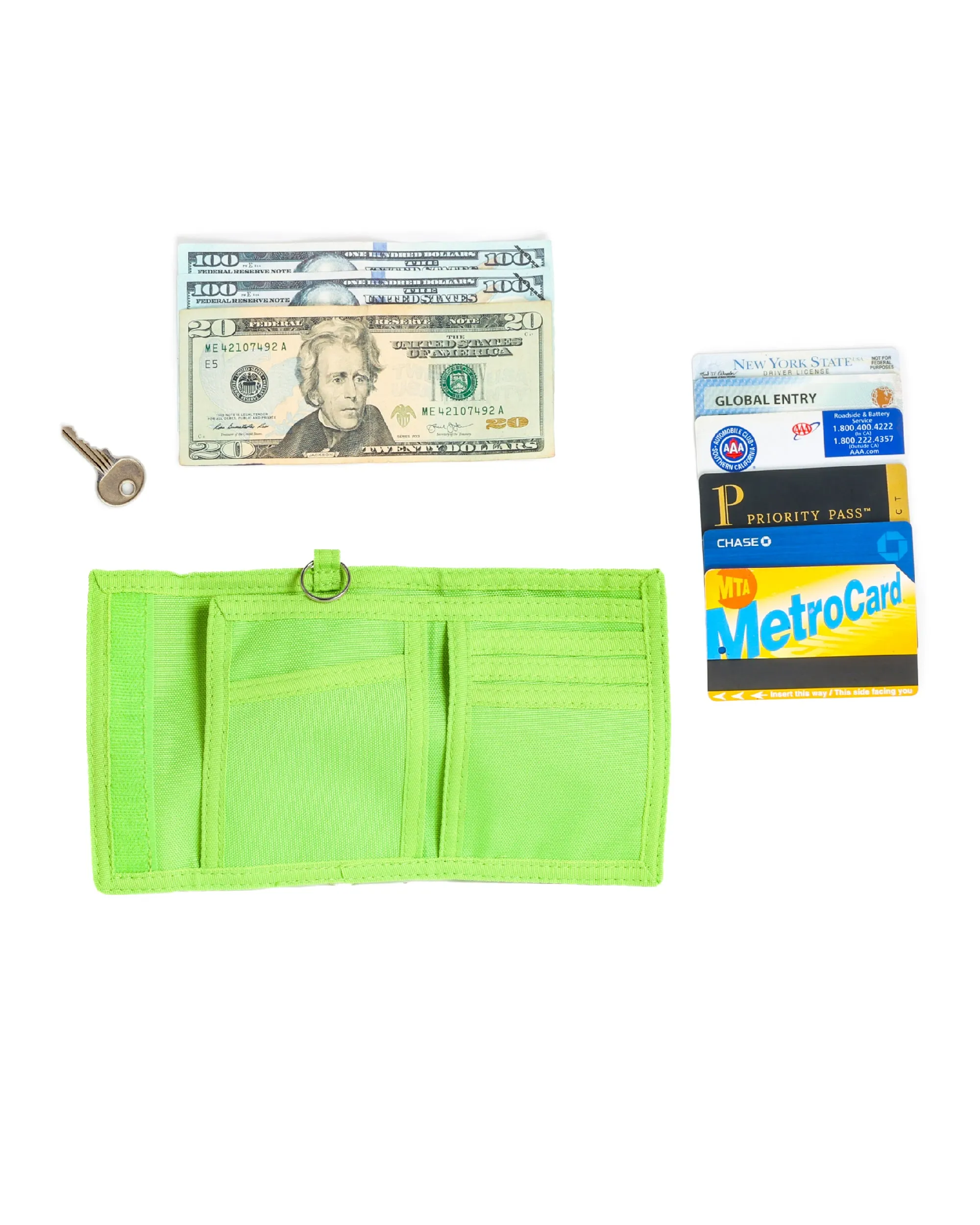 80's Wallet | Bi-Fold RFID | Neon Green