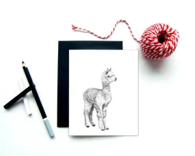 Adorable Alpaga Greeting Card