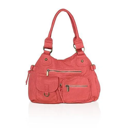 AFONiE Washable Soft Multi Pocket Shoulder Bag