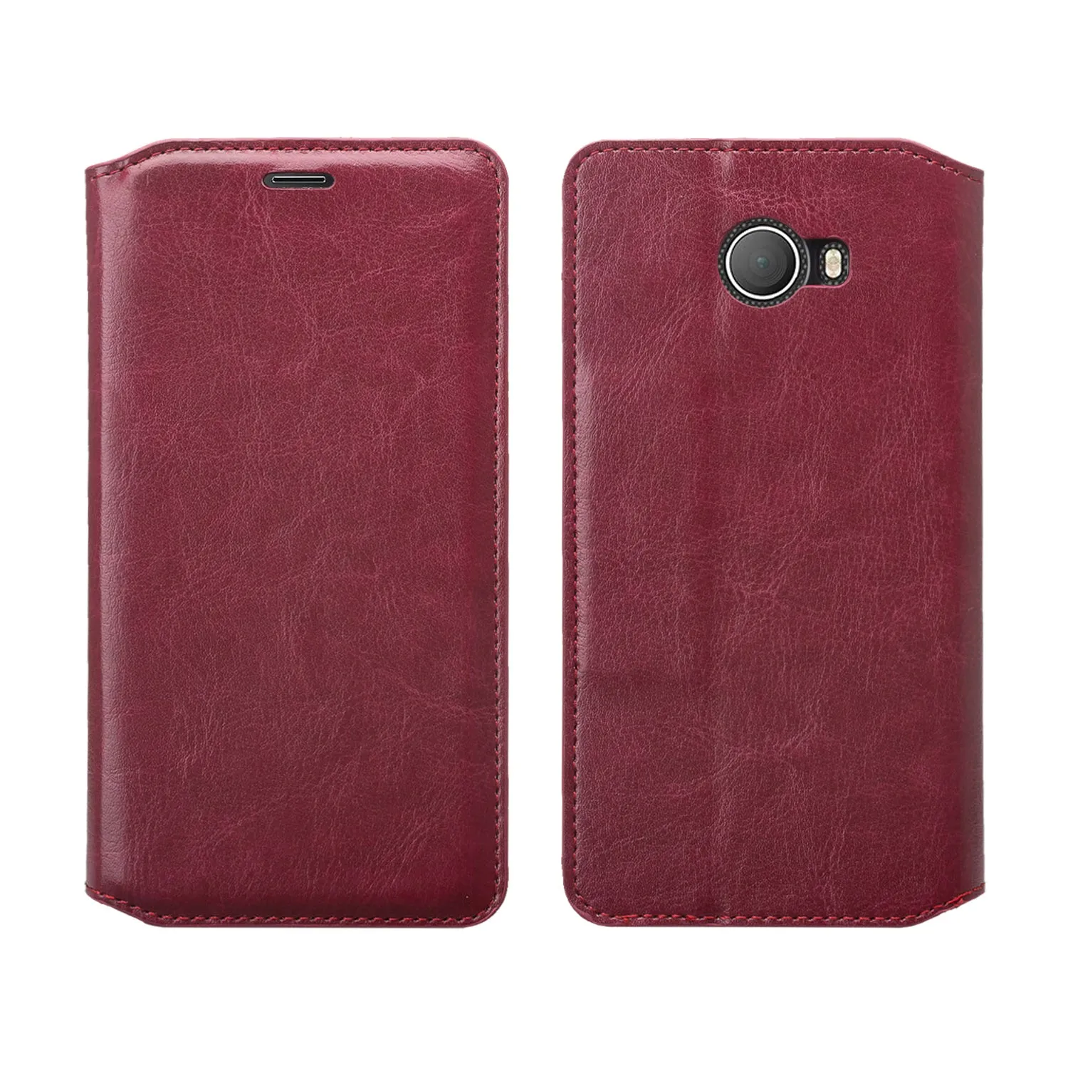 Alcatel Fierce XL2 Case, Fierce XL2 Wallet Case, Pu Leather Wallet Case [Kickstand] with ID & Credit Card Slots - Burgundy