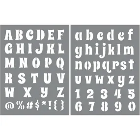 Americana Stencil Funky Flair Font 8.5in x 11in