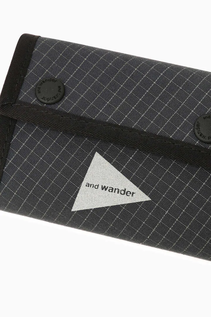 And Wander Reflective Rip Wallet - Black