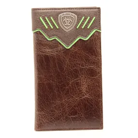 ARIAT Men's Rodeo Green & Black Logo Wallet