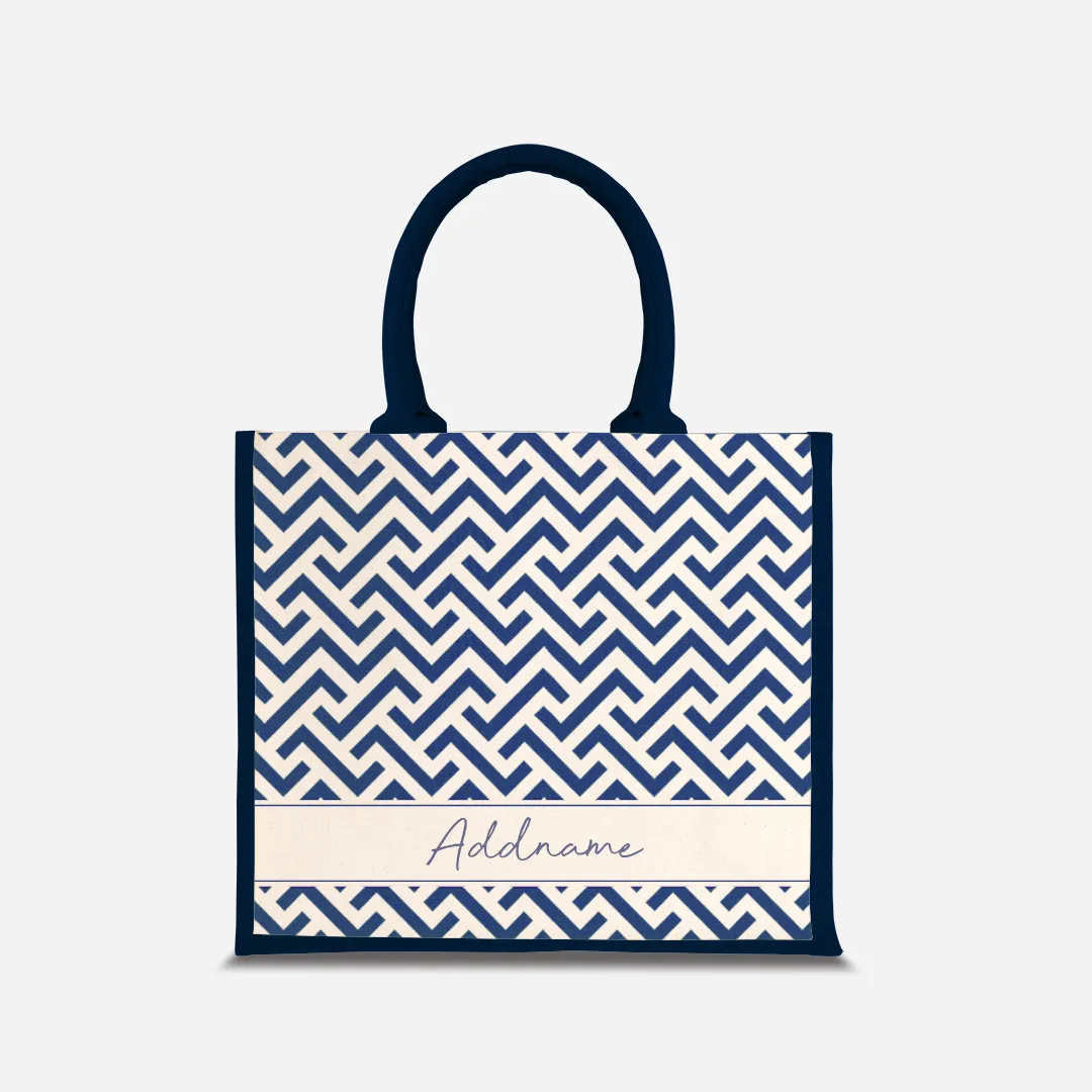 AUFBAU Series - Prussian Blue Jute Bags