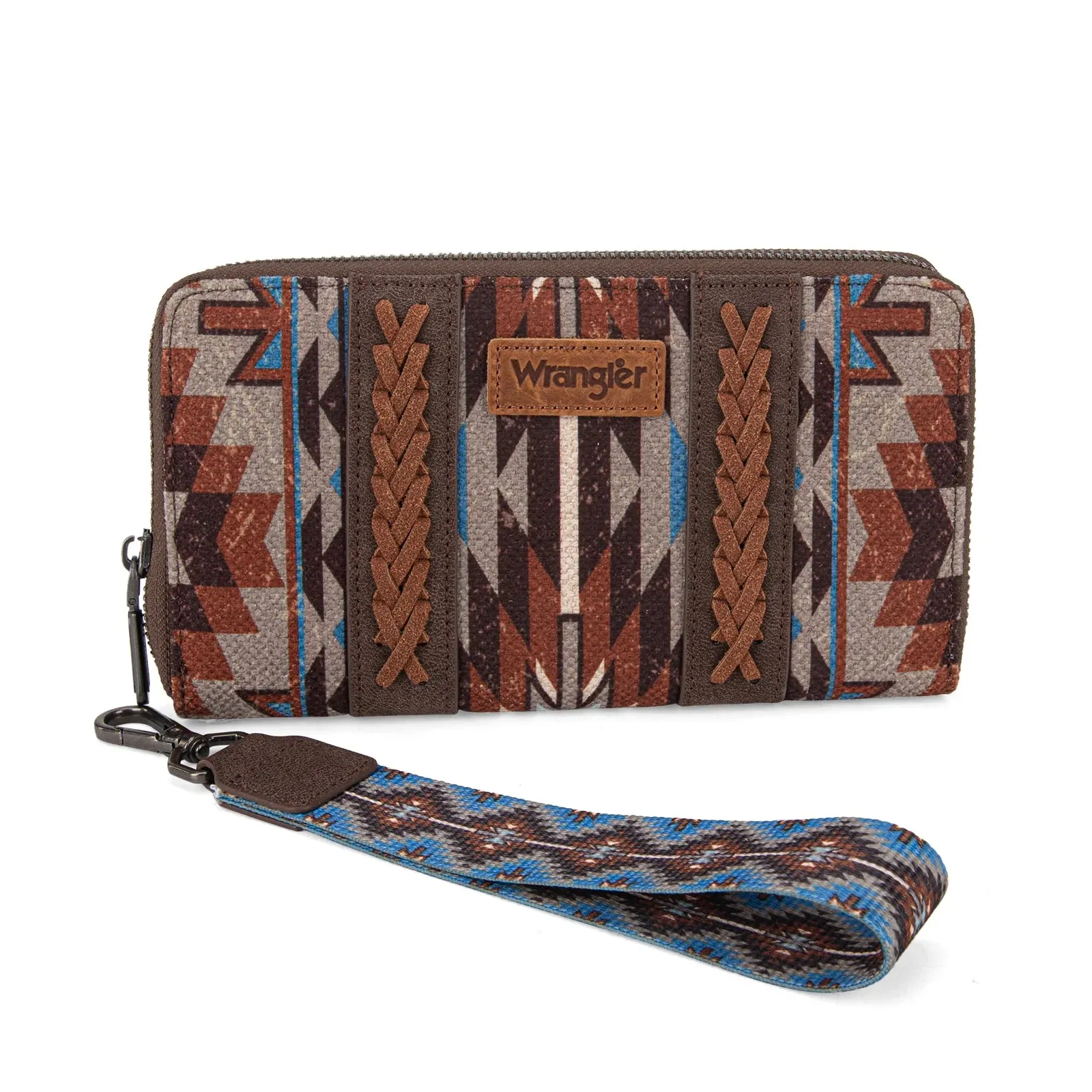 Aztec Canvas Wallet - Coffee