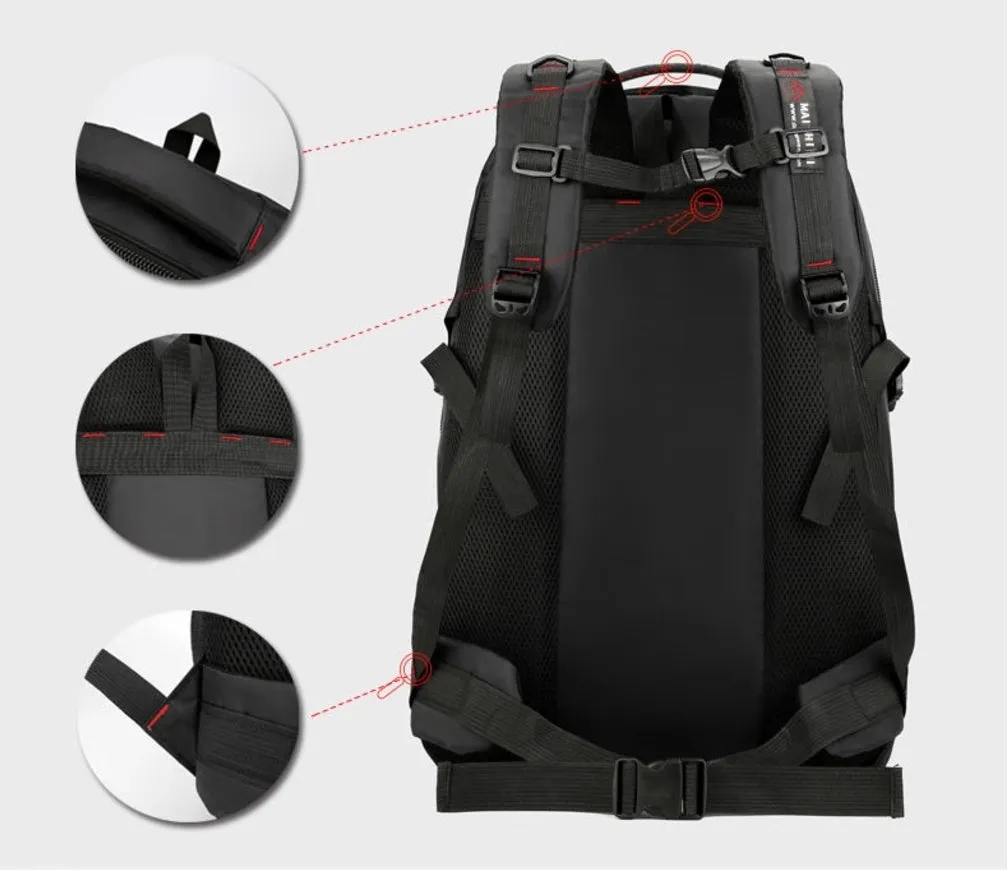 Backpack men's large capacity backpack outdoor hiking bag business travel luggage bag women's sports backpack oversized travel bag