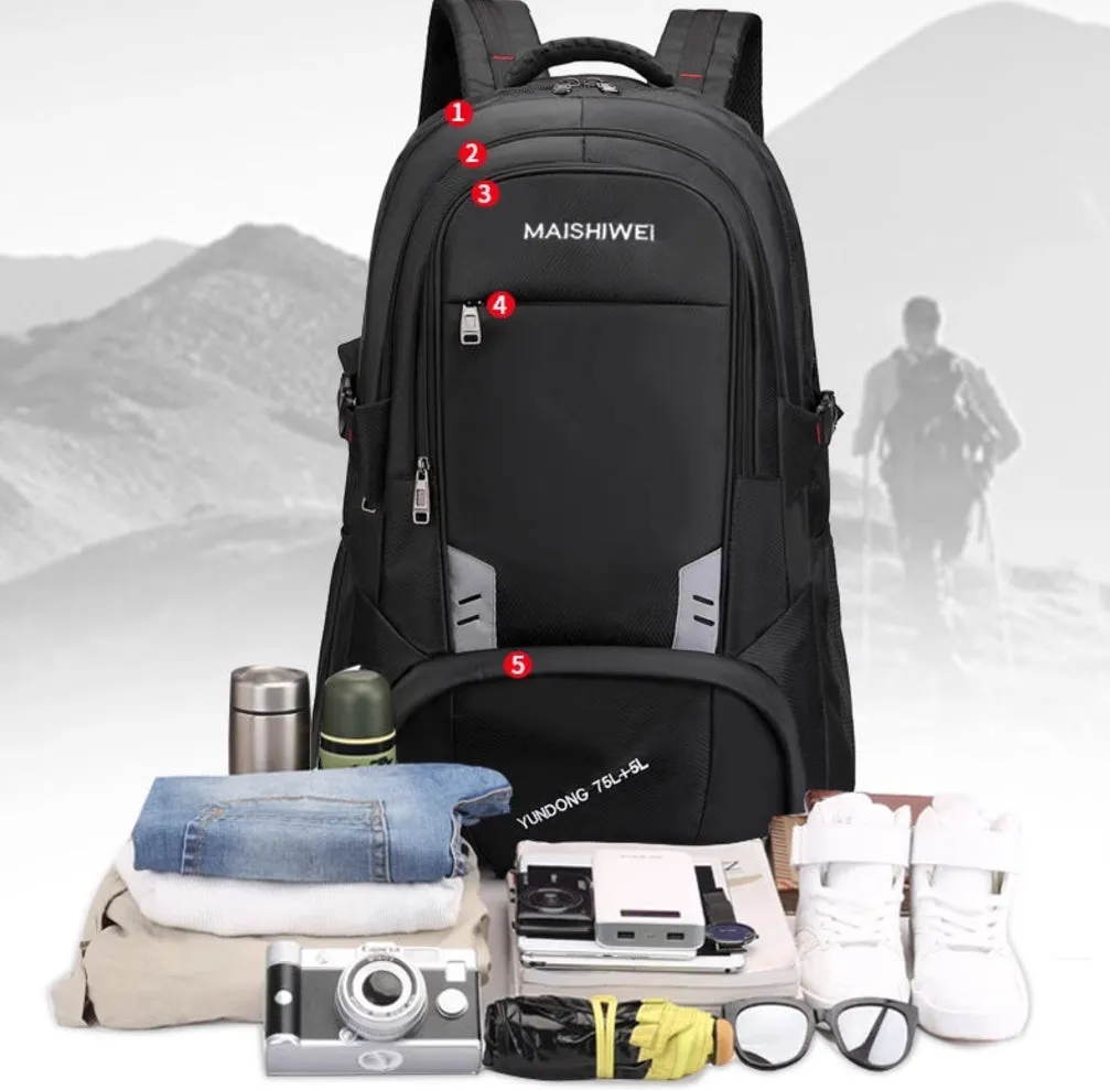 Backpack men's large capacity backpack outdoor hiking bag business travel luggage bag women's sports backpack oversized travel bag