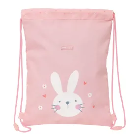 Backpack with Strings Safta Bunny Pink 26 x 34 x 1 cm