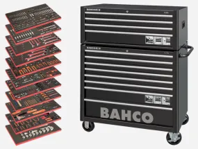 Bahco MONSTER 758pce Foam Inlay General Purpose Tool Kit Tool in C75 XL Roller Cabinet & C85 Top Box