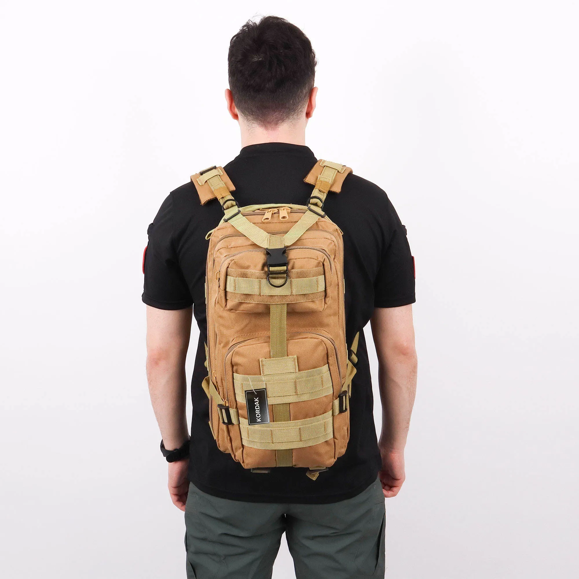 Beige Functional Hiking Tactical Backpack - 30 Liter Bag