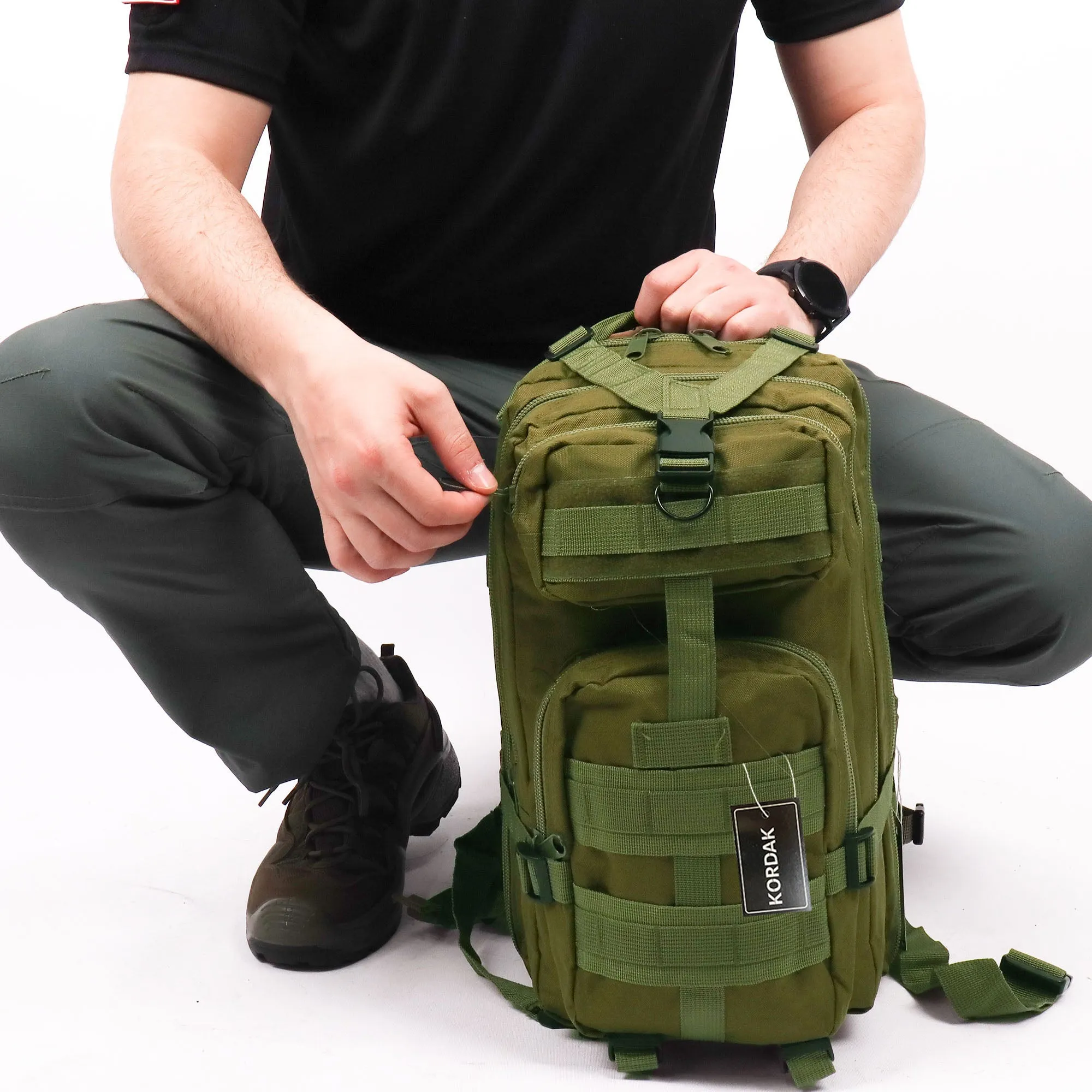 Beige Functional Hiking Tactical Backpack - 30 Liter Bag