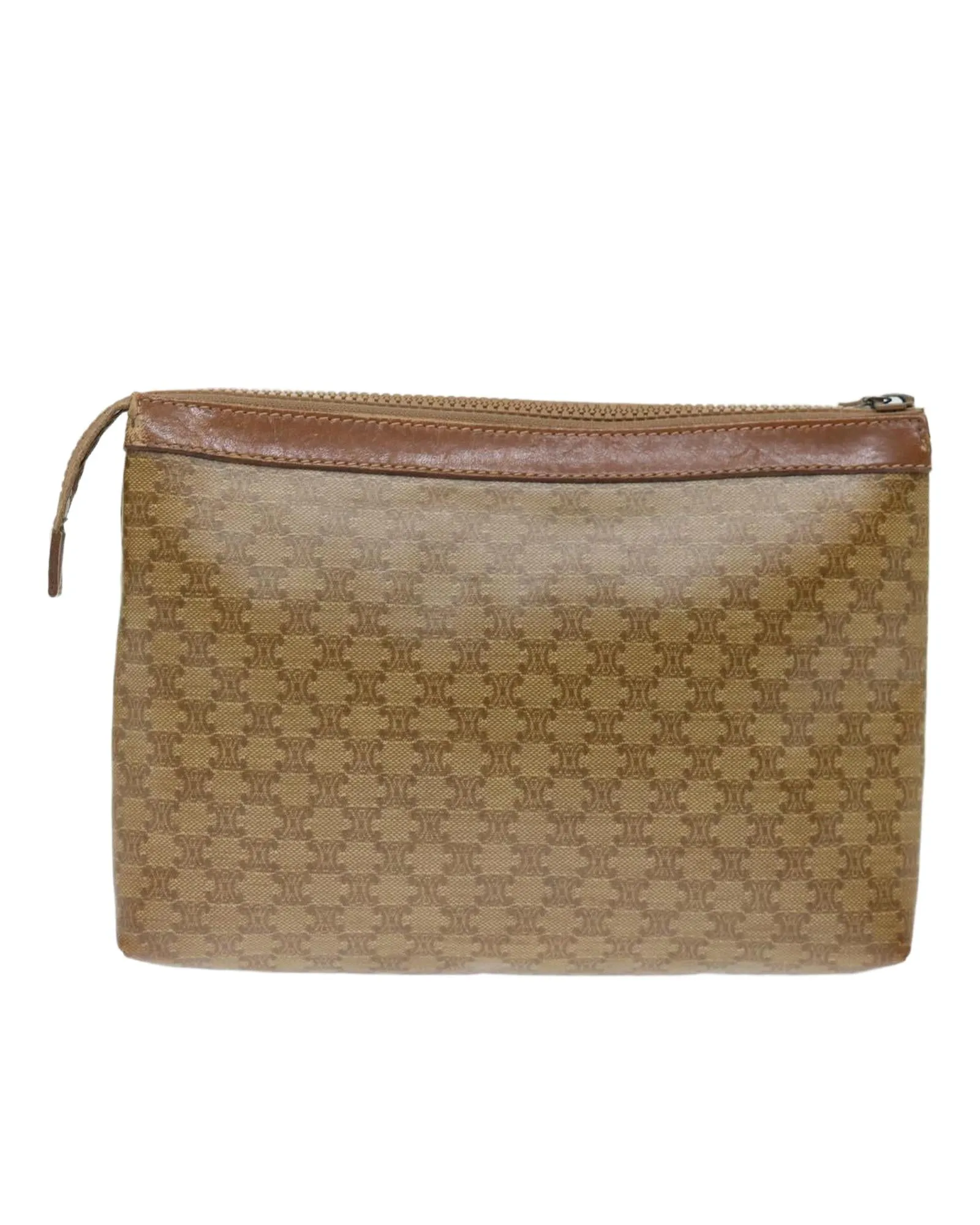 Beige Macadam Canvas Clutch Bag - Made in Italy (SKU: 72478)