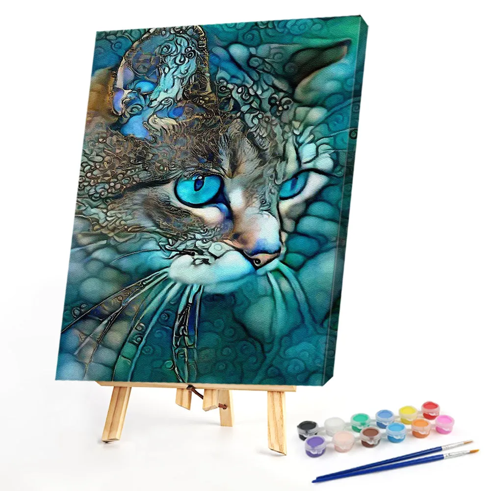 Blue Cat-Paint by Numbers 40*50cm