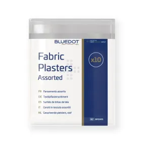 Blue Dot Assorted Fabric Plasters (Bag 10)