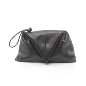 Bottega Veneta Leather Triangle Flap Clutch