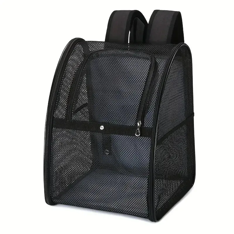 Breathable Mesh Pet Backpack for Small Dogs and Cats - Outdoor Travel Carrier