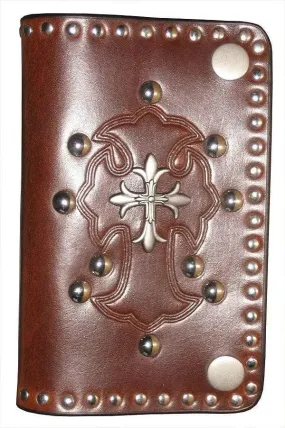 Brown Leather Cross Wallet