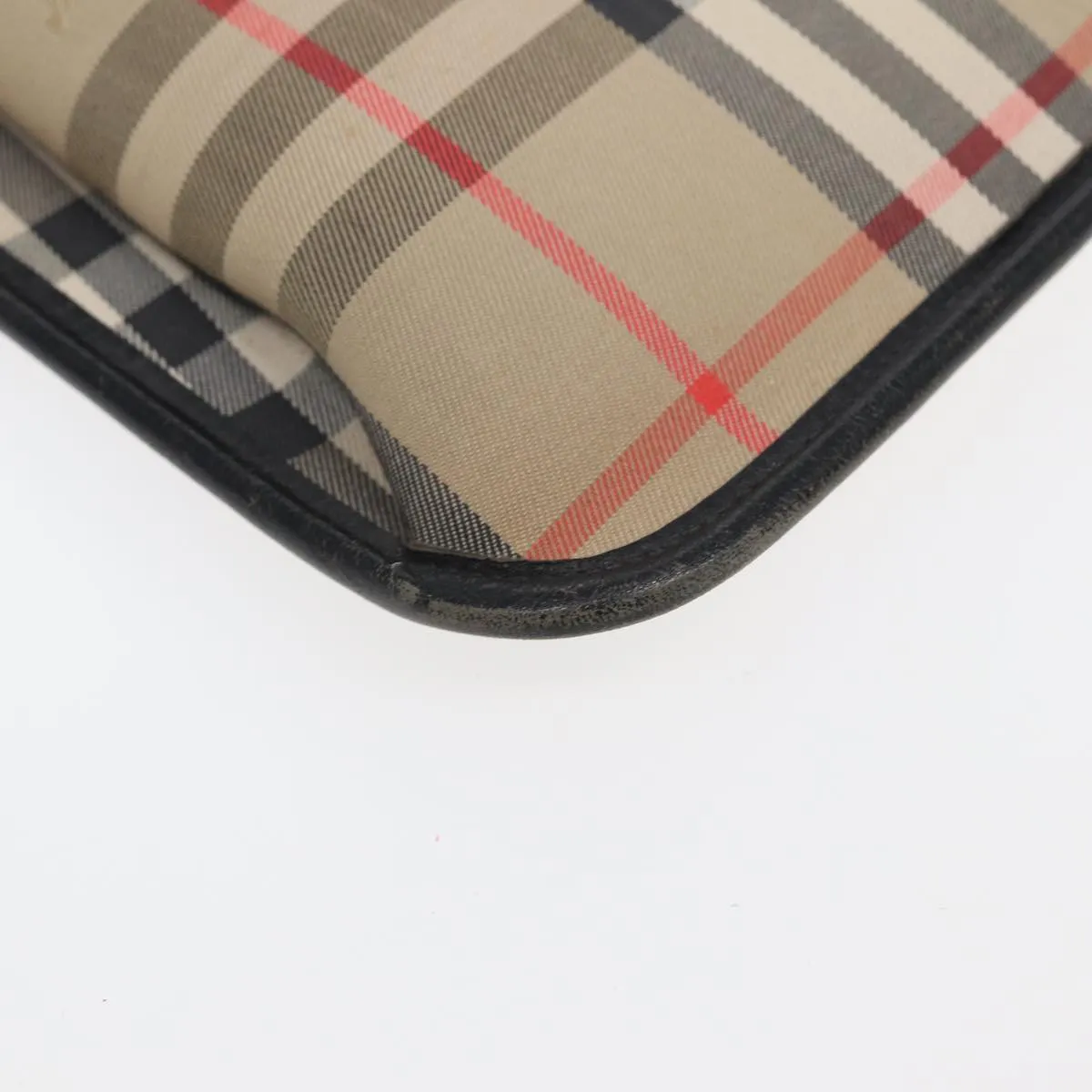 BURBERRY Nova Check Document Case Canvas Beige  HK1549