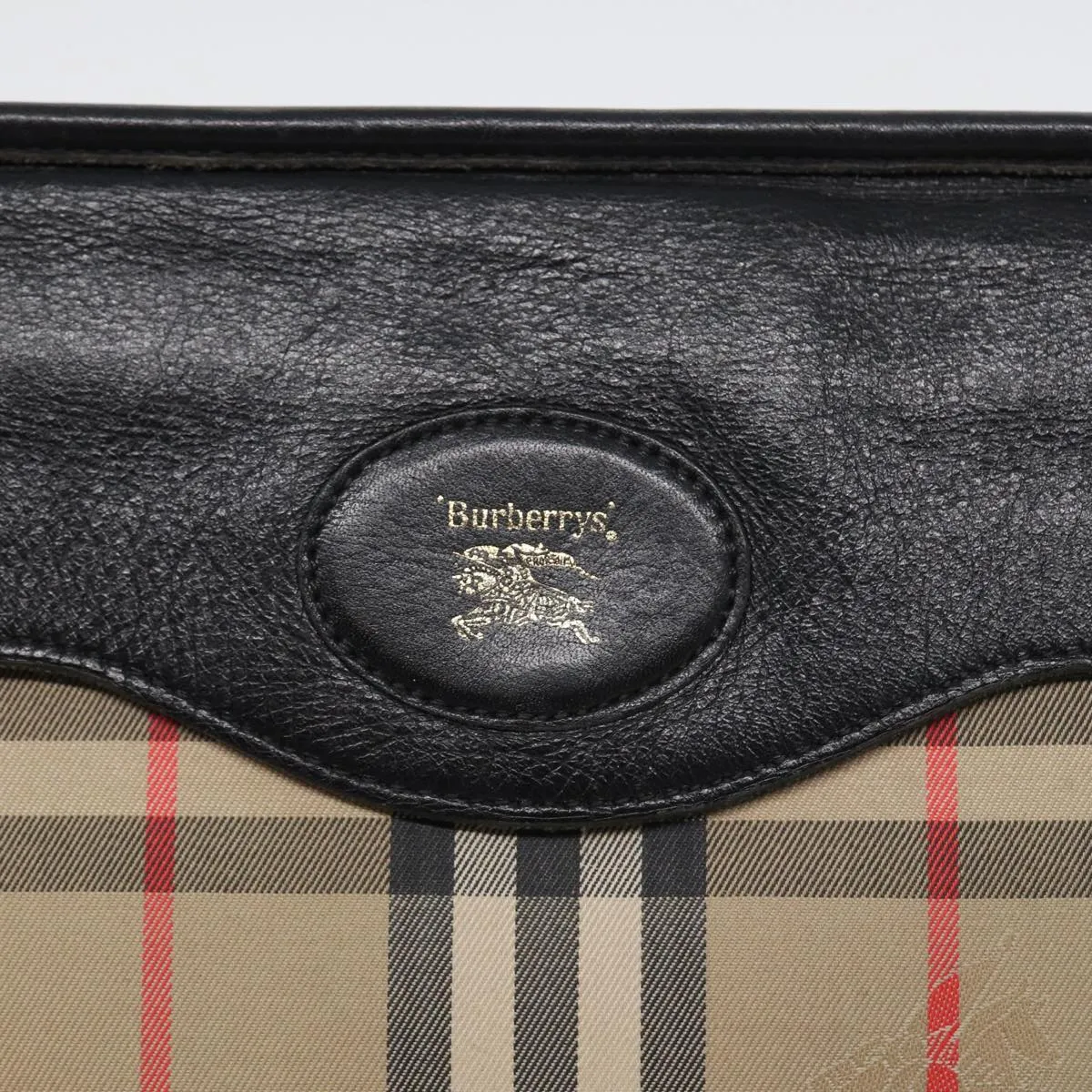 BURBERRY Nova Check Document Case Canvas Beige  HK1549