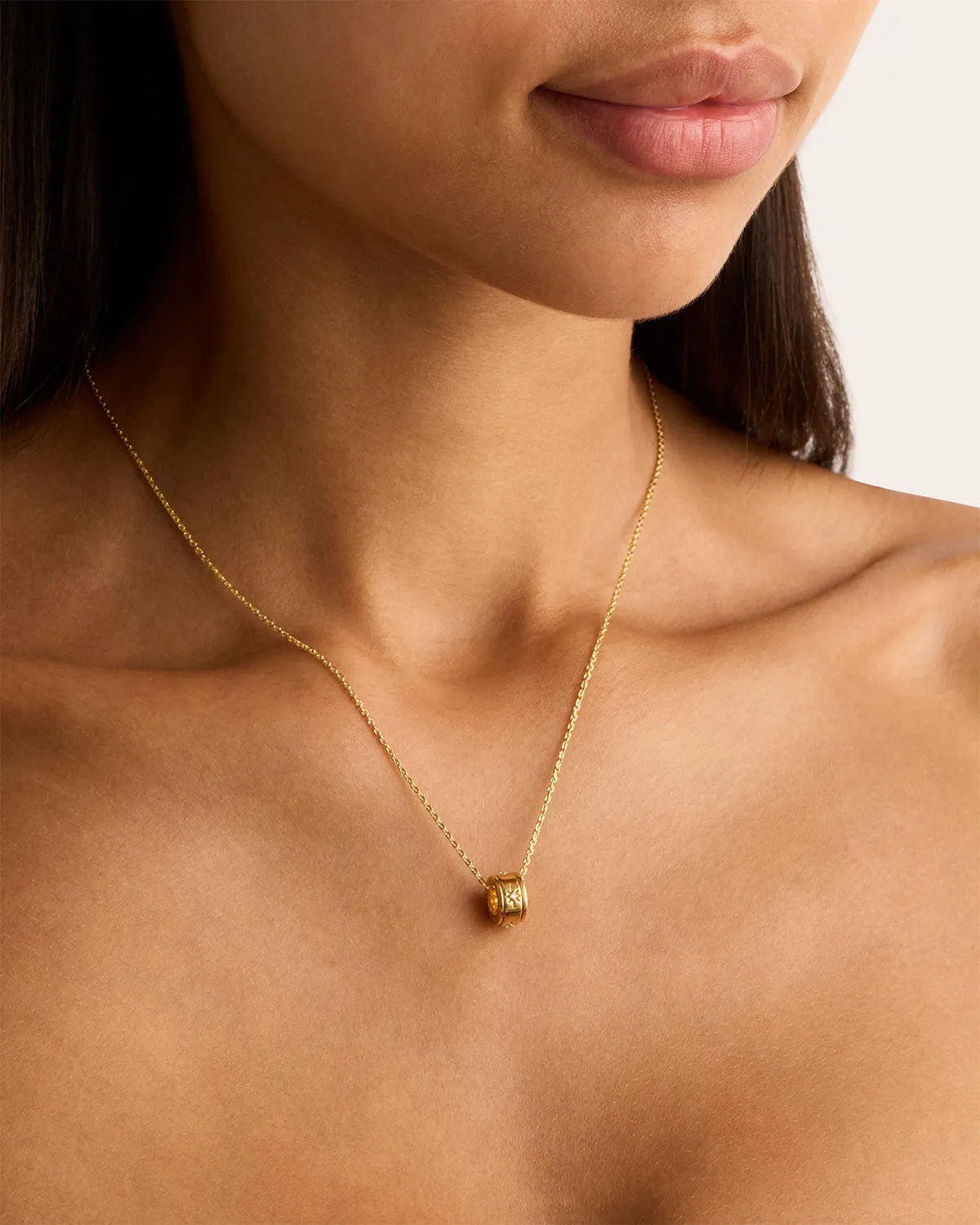 By Charlotte I Am Loved Spinning Meditation Necklace, Gold