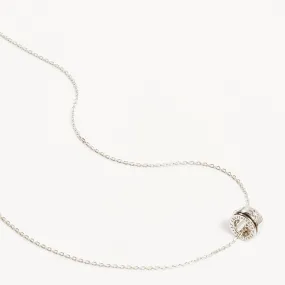 By Charlotte I Am Loved Spinning Meditation Necklace, Silver