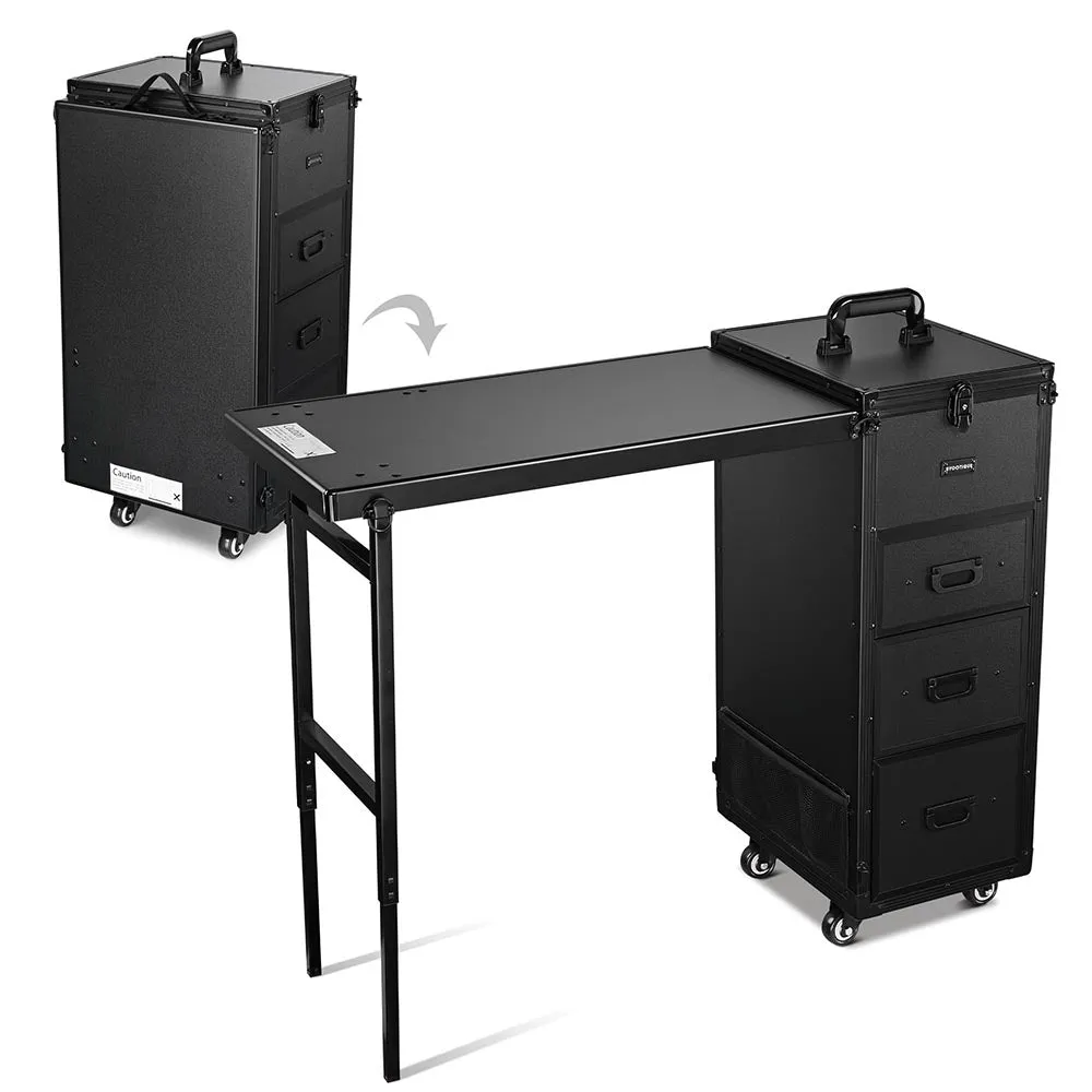 Byootique Makeup Artist Hairstylist Nail Table Workstation (Lefty & Righty)