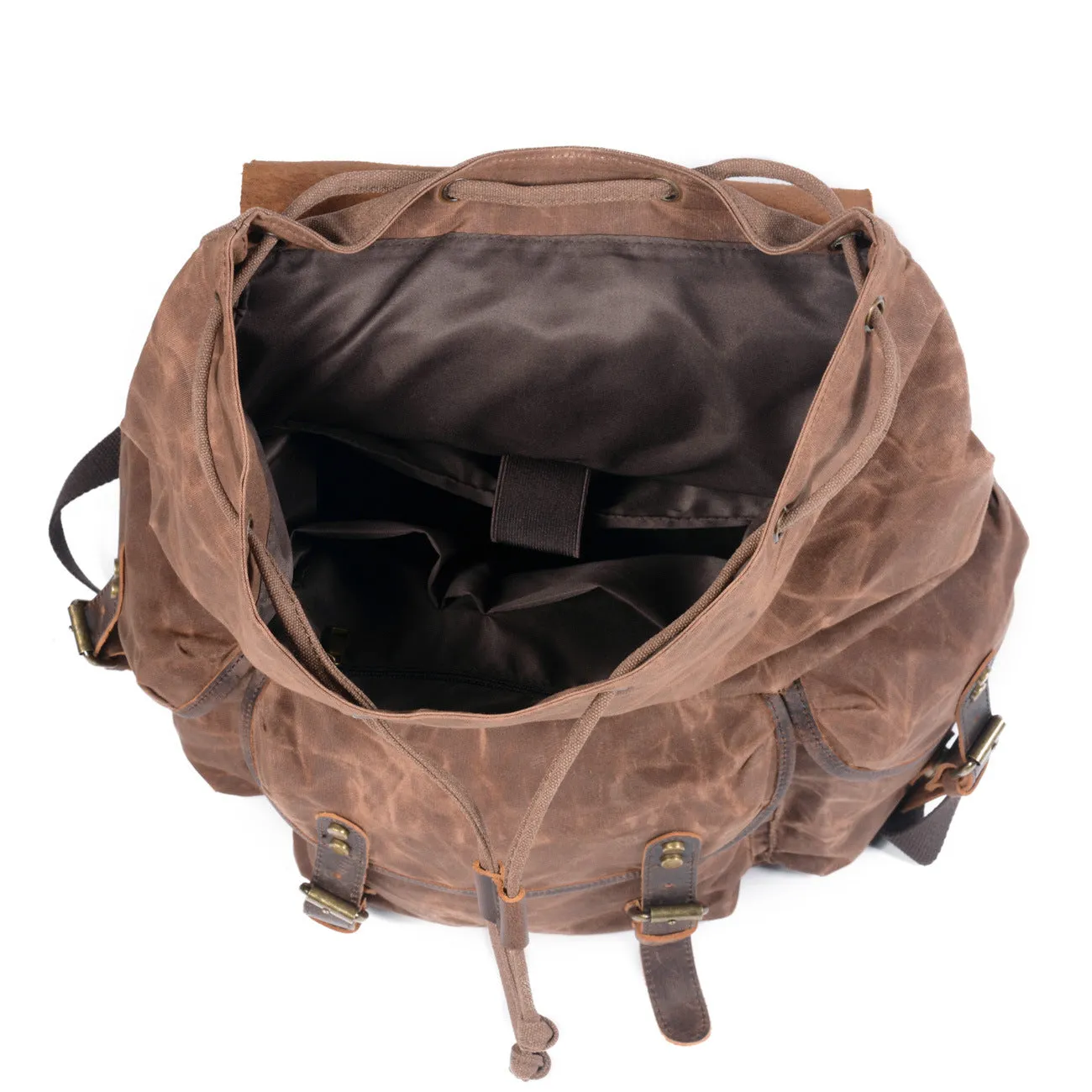 Canvas Leather Travel Backpack, Laptop Rucksack, Canvas Leather Backpack, Bag and Backpack