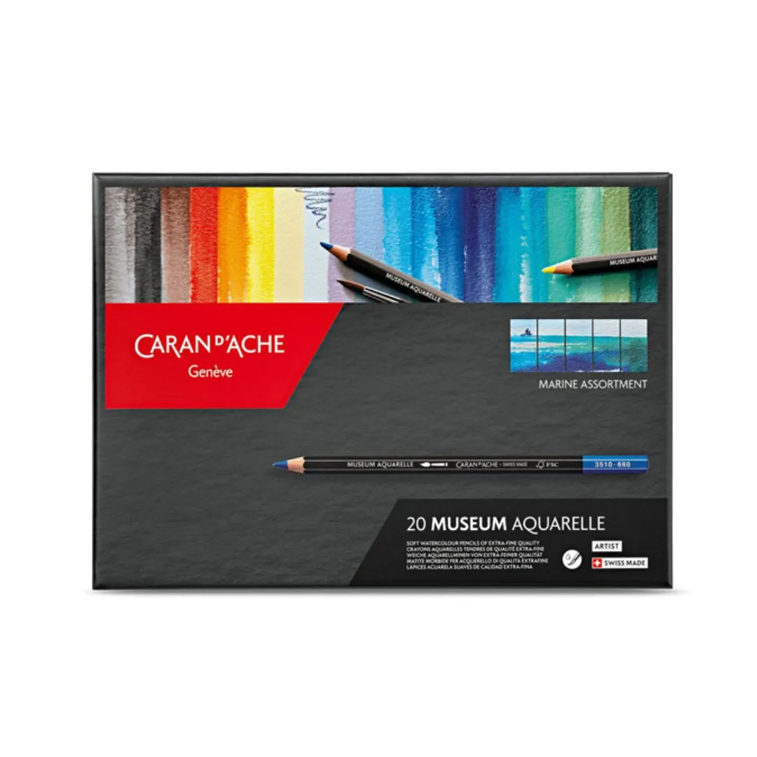 Caran d'ache Museum Aquarelle Color Pencils-Set Of 20