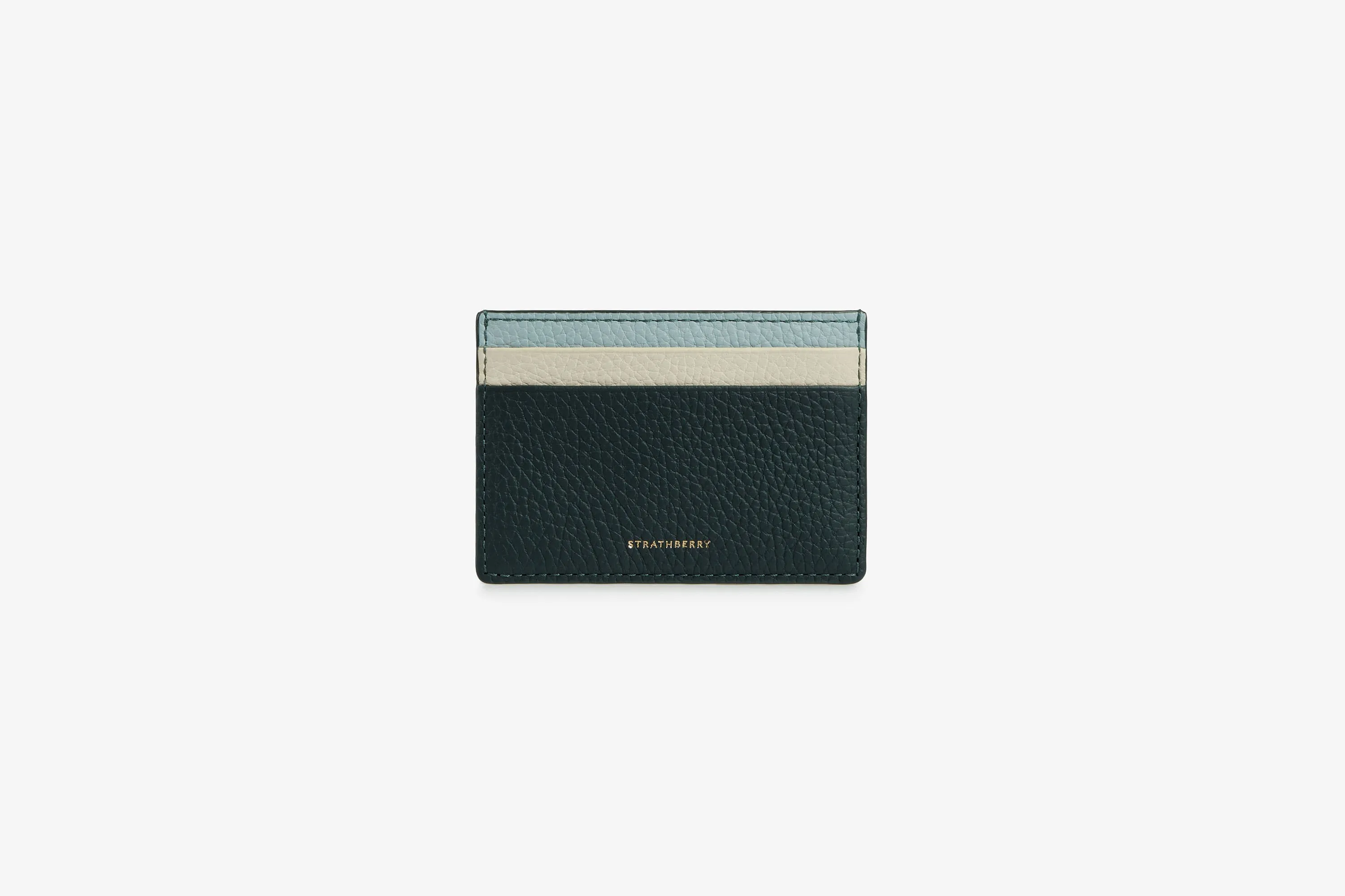 Cardholder - Bottle Green/Duck Egg Blue/Diamond