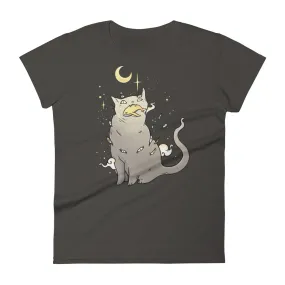 Cat And Whale, Ladies T-Shirt