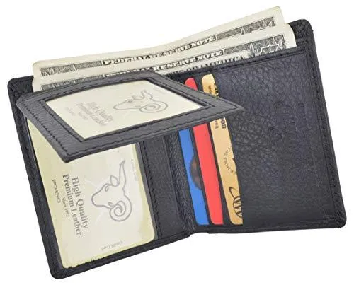 Cavelio Men's Premium Leather L-Shape Bifold Credit Card ID Holder Wallet 404051