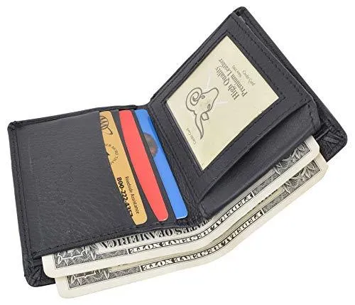 Cavelio Men's Premium Leather L-Shape Bifold Credit Card ID Holder Wallet 404051