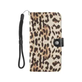 Cheetah Flip Leather Purse for Mobile Phone