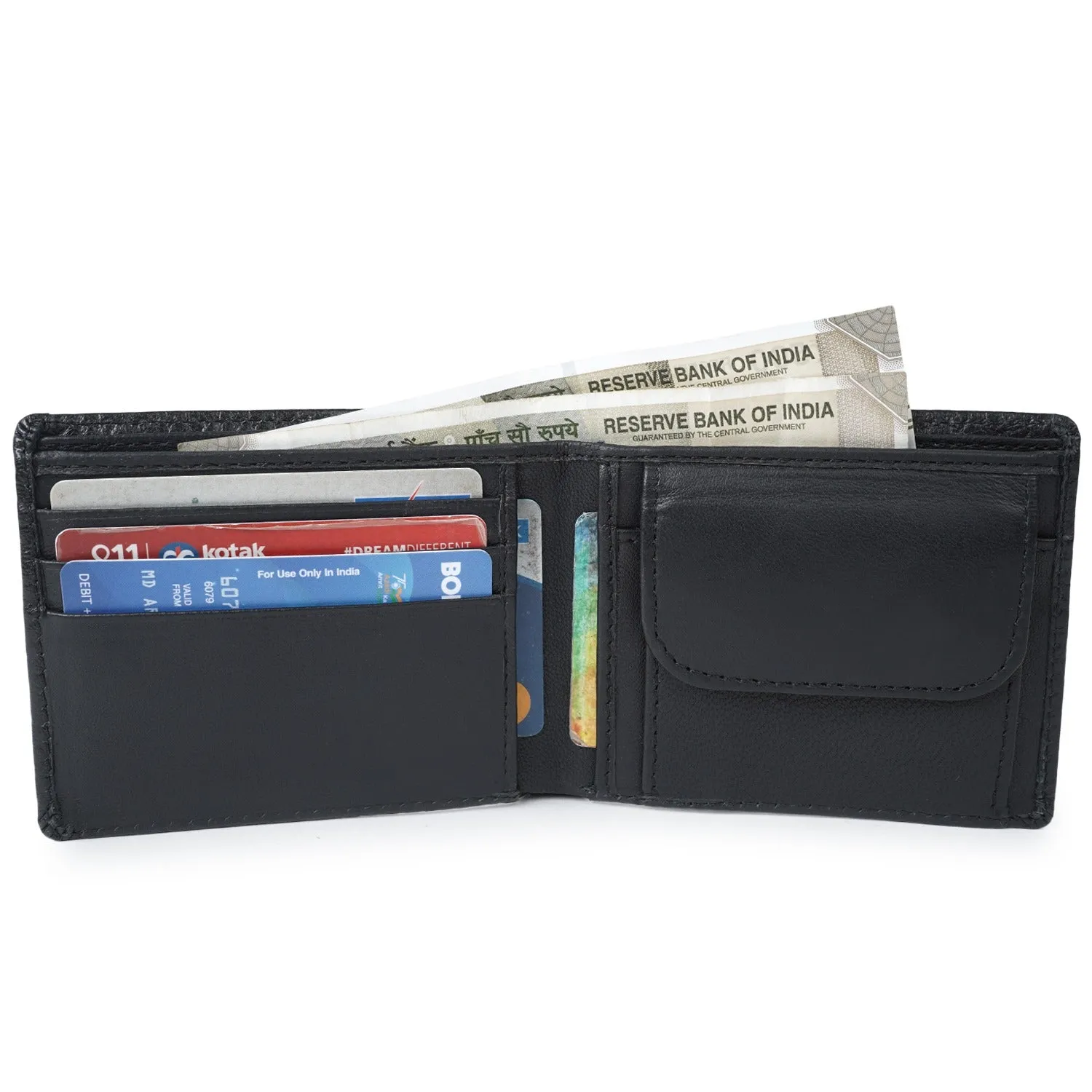 CIMONI Genuine Leather men wallet Black