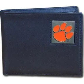 Clemson Tigers Leather Bi-fold Wallet