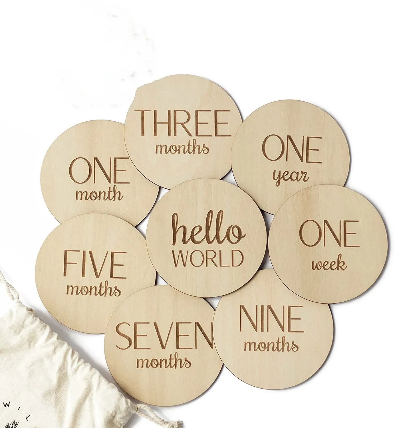 Cliths 16 Pcs Wooden Baby Monthly Milestone Cards and Silicone Sun Teether Gift Set, Baby Photo Props, Wooden Baby Milestone Cards