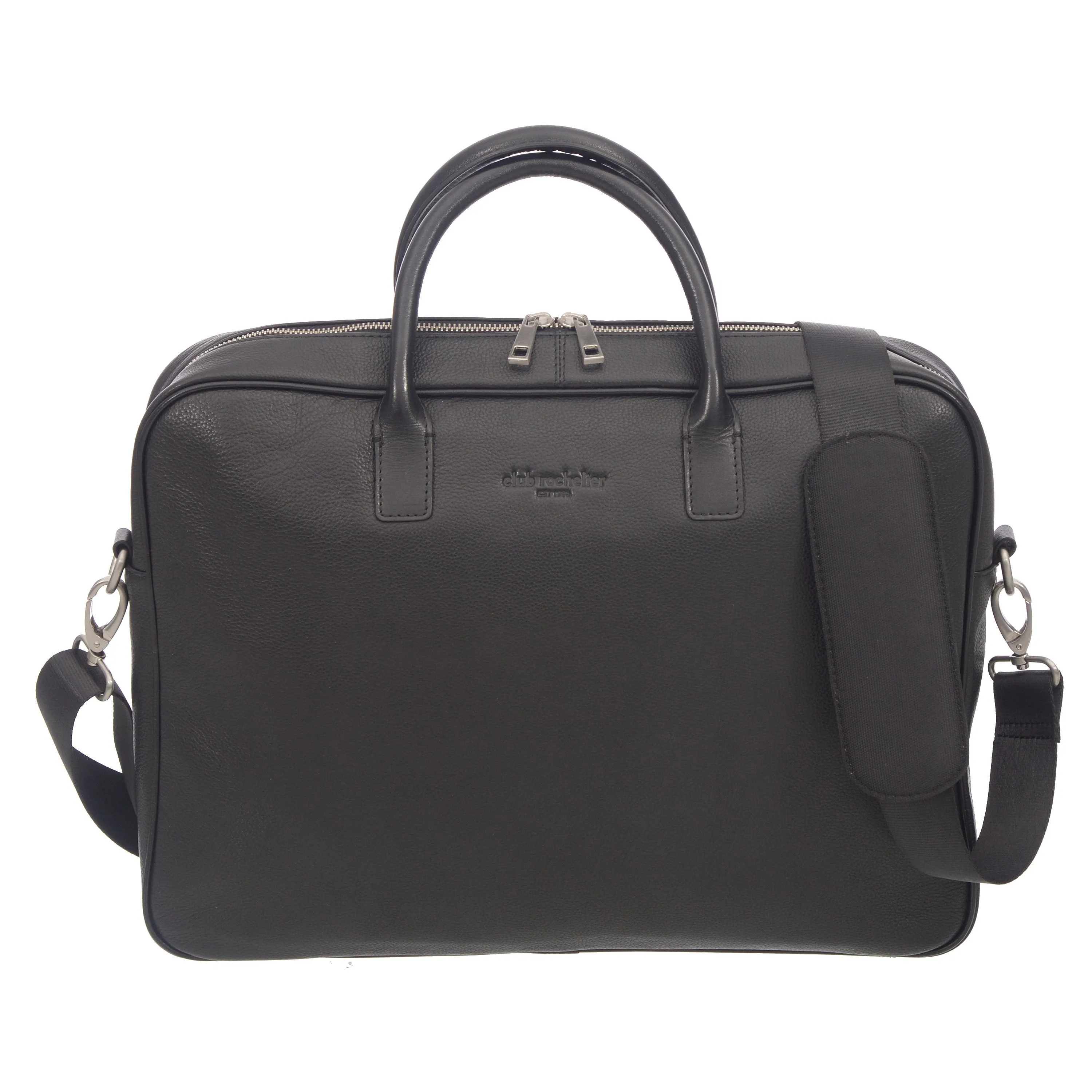 Club Rochelier Top Handle Messenger Leather Briefcase