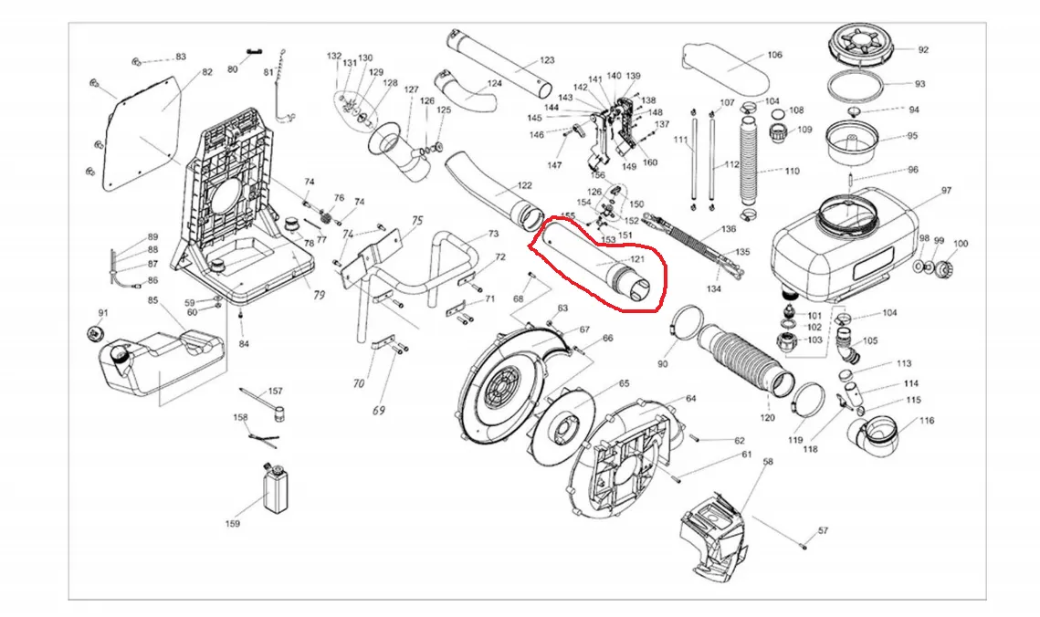 Connecting Pipe for TMD14 Backpack Fogger Mist Blower (3WF-2.6.4.1)