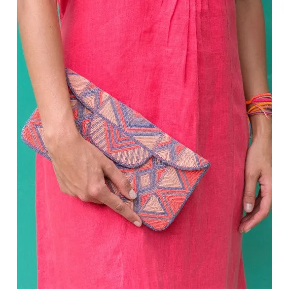 Coral Mzuri Clutch Bag