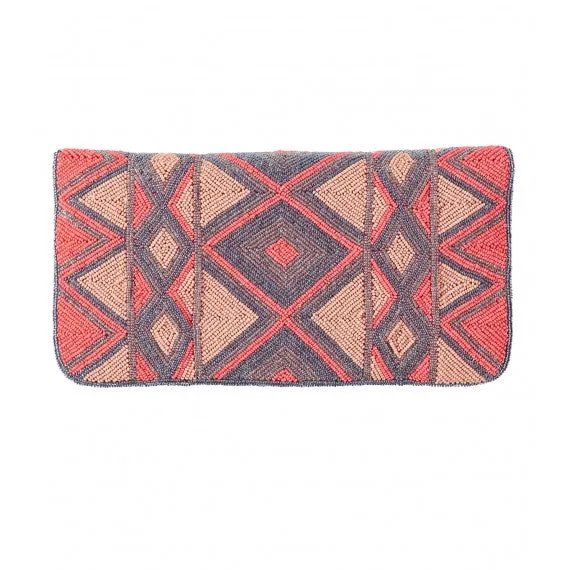 Coral Mzuri Clutch Bag