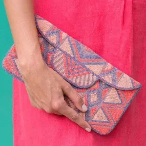 Coral Mzuri Clutch Bag