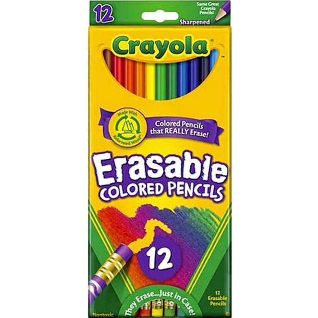 Crayola Erasable Colored Pencils 12/pkg